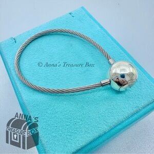 Tiffany & Co. 925 Silver Paloma Picasso Twist Cable Ball Keyring (boxset)